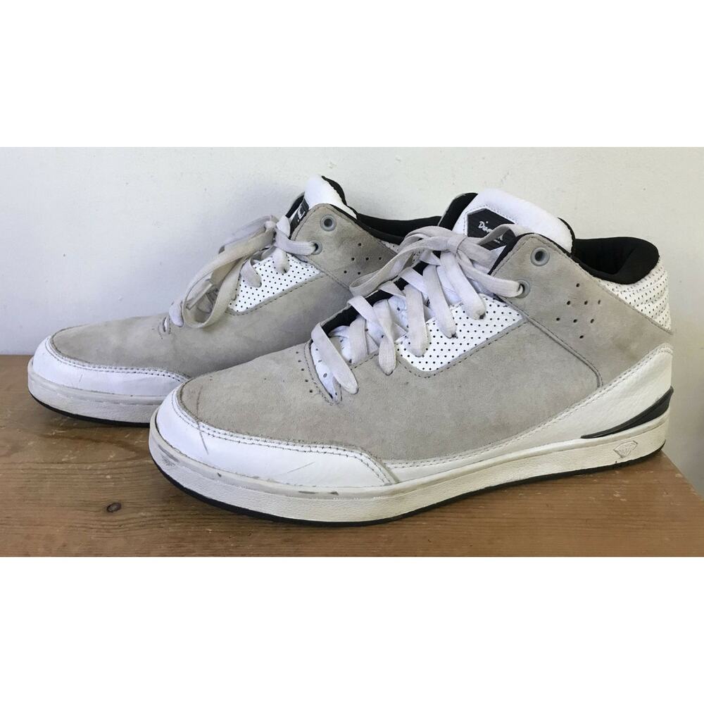 Diamond Supply Co WFX0308 Marquise White High Top Leather Casual Sneakers 9 42.5
